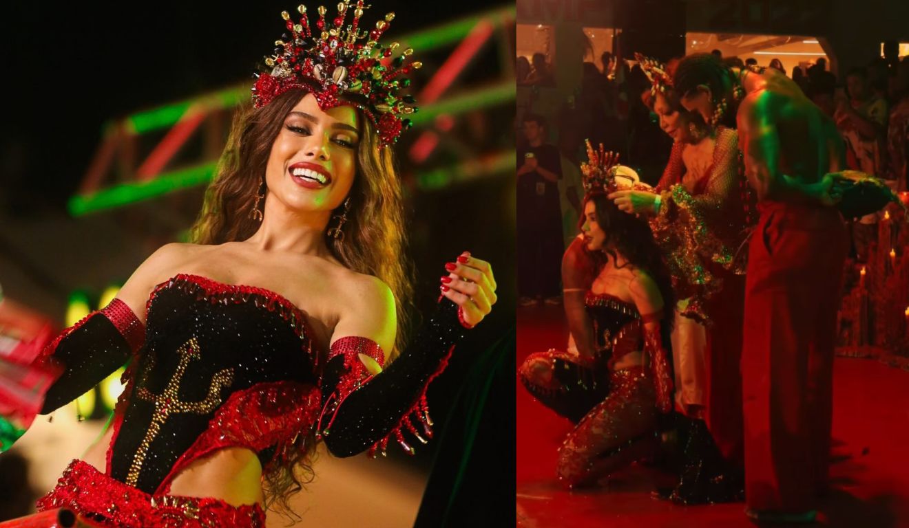VÍDEO: Anitta é coroada na Grande Rio pela 1ª rainha de bateria da história do Carnaval do RJ