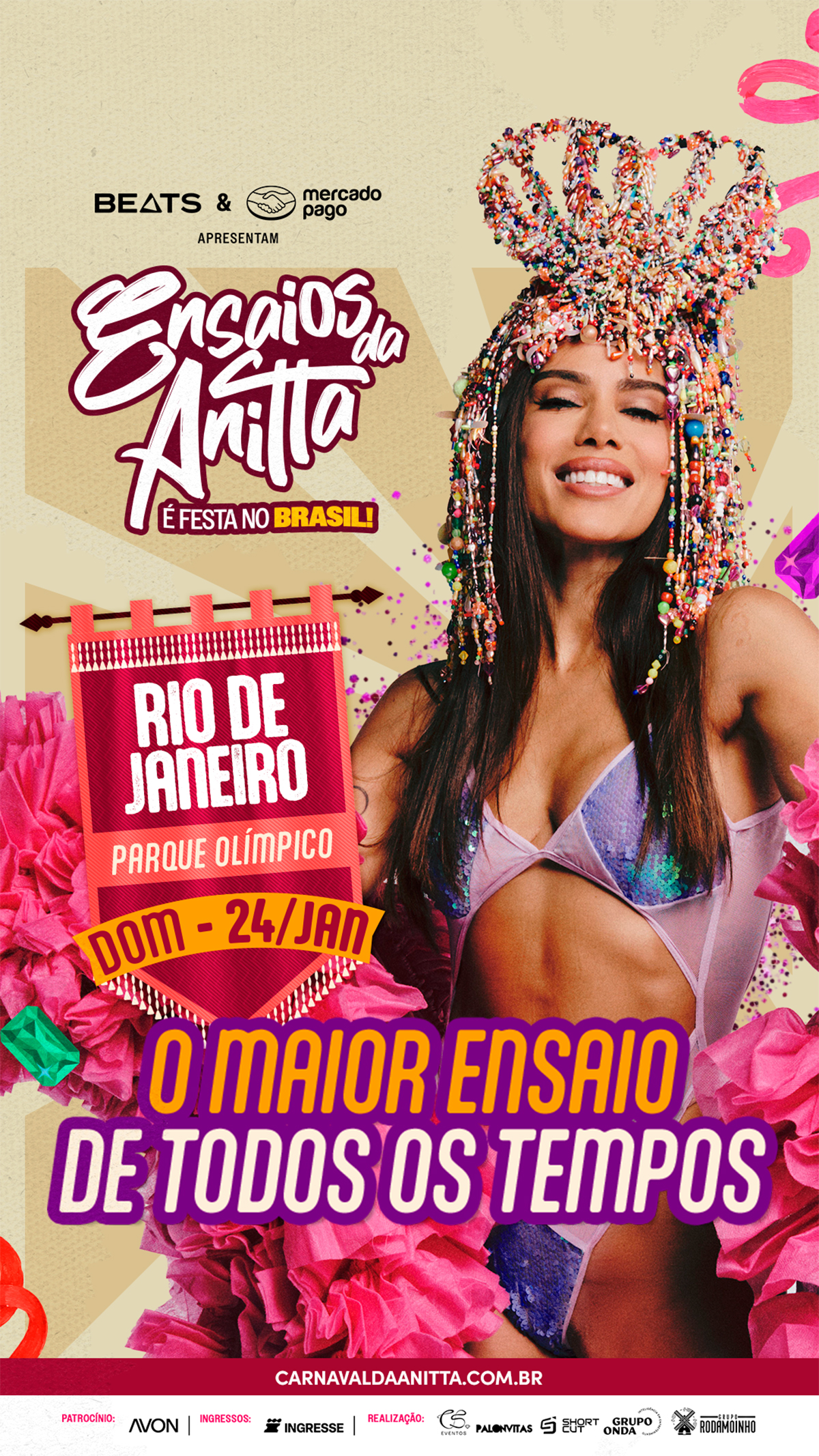 Anitta levará "Ensaios da Anitta" para Parque Olímpico, local do Rock in Rio