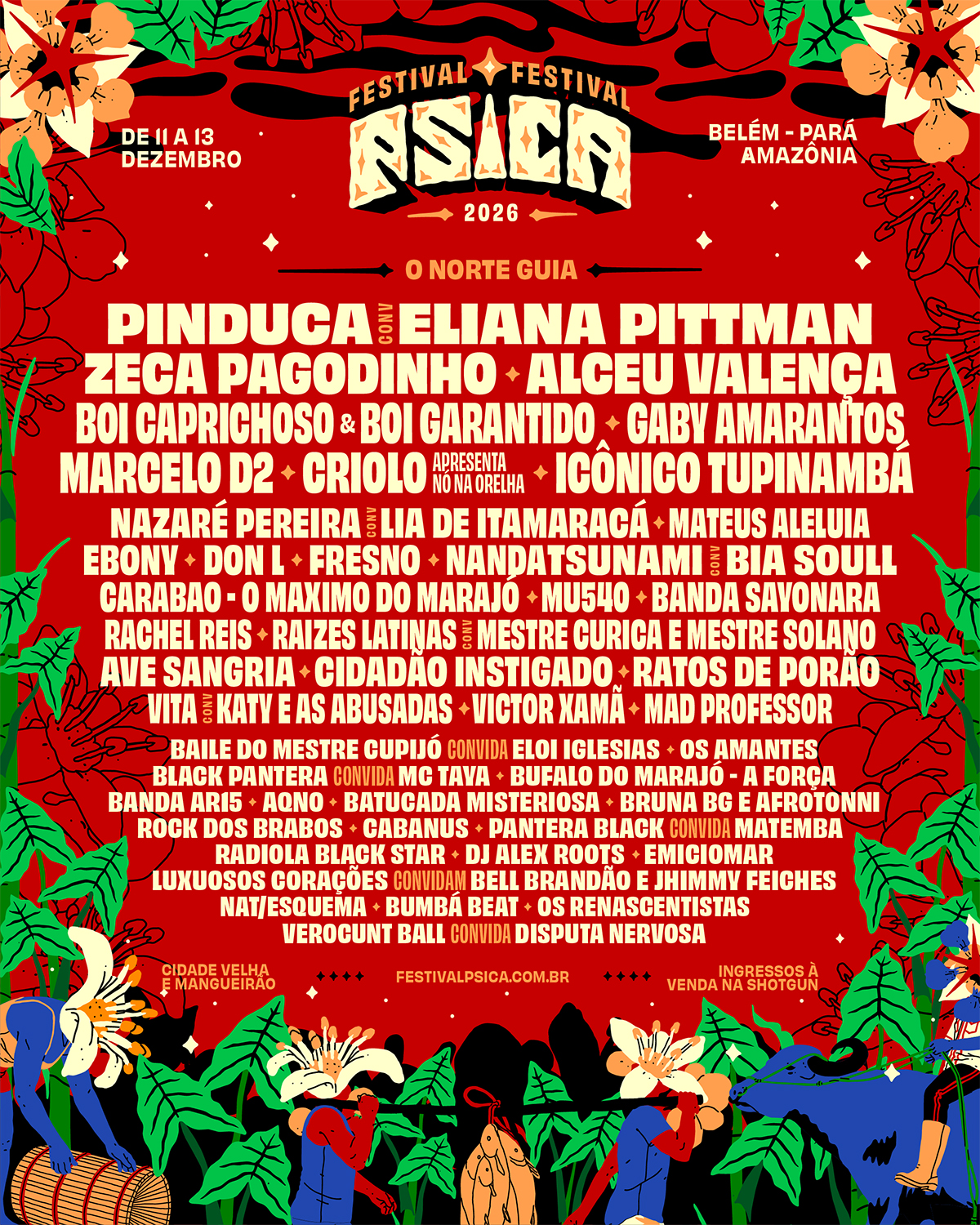 Zeca Pagodinho, Alceu Valença e Gaby Amarantos entram no line-up do Festival Psica