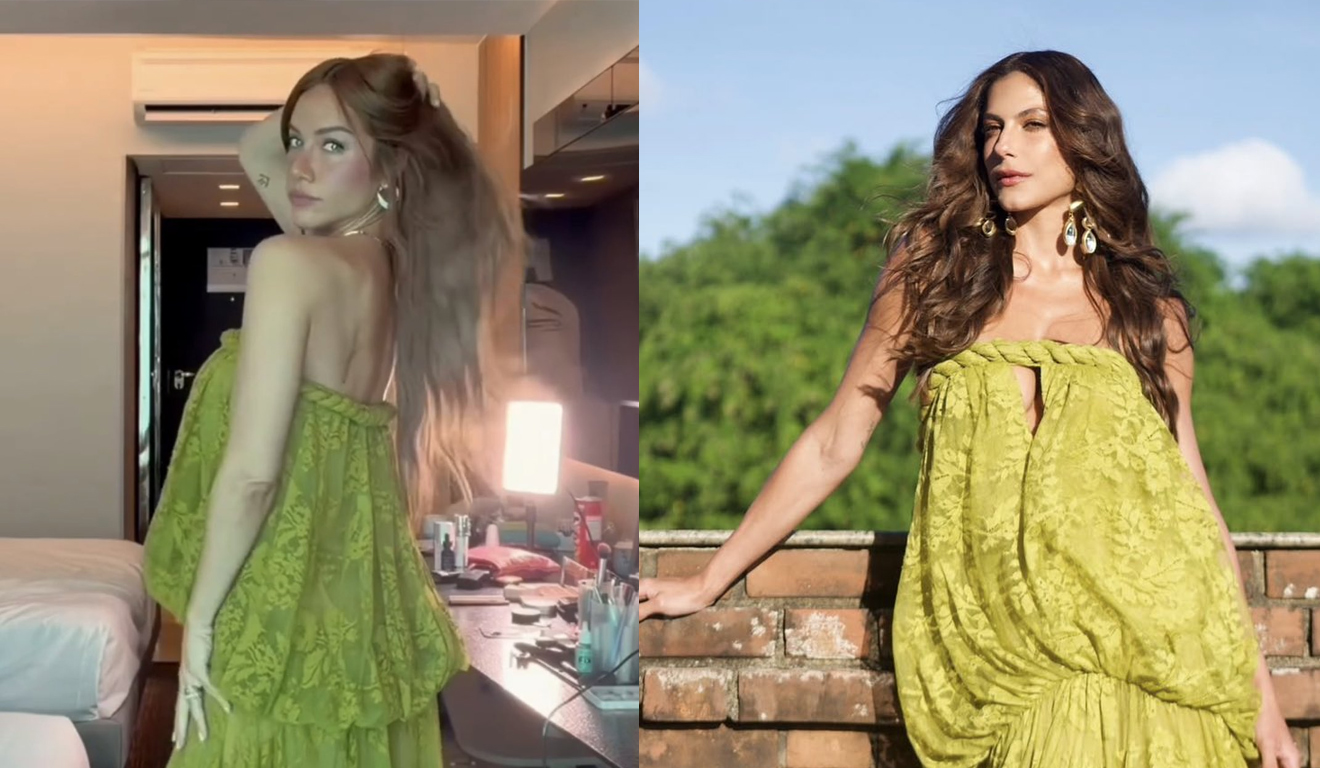 Giovanna Ewbank e Mari Gonzalez usam mesmo vestido no casamento de Juliette