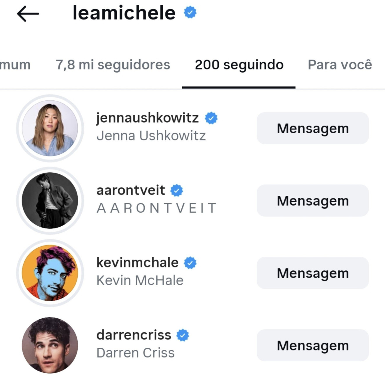 Lea Michele dá follow e curtidas em atores de "Glee": série vai voltar